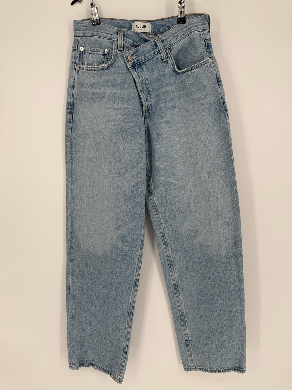 AGOLDE Criss Cross Upsized Jeans Suburbia Light Wash Size 26